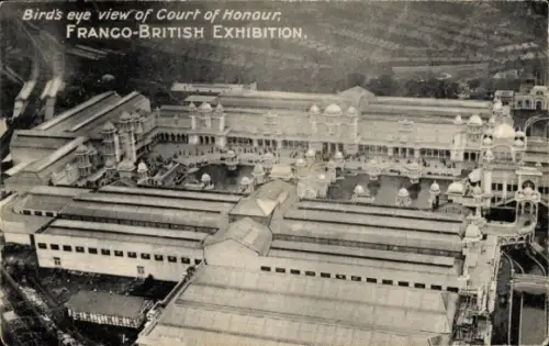 PC London City England, Franco-British Exhibition 1908, Bird's eye view of Court of Honour