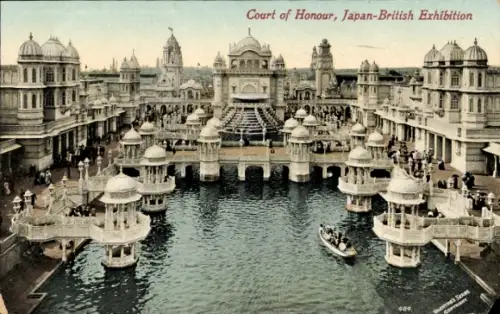 Ak London, Japan Britische Ausstellung, Ehrenhof