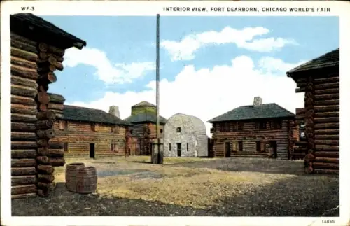 Ak Chicago Illinois, Fort Dearborn Interior View