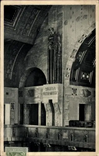 Ak Berlin Tiergarten, Weinhaus Rheingold, Kaiser Saal, Wilhelm der Siegreiche, Prof. F. Metzner