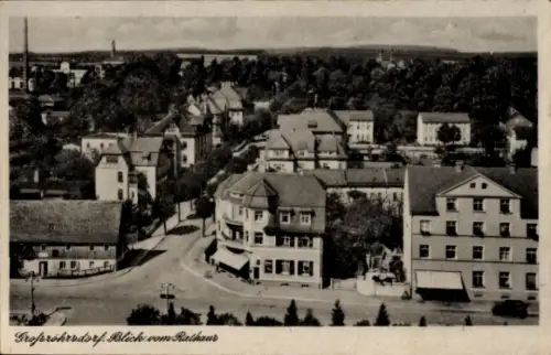 Ak Großröhrsdorf in Sachsen,  Blick vom Rathaus, Stadtansicht, Häuser, Straßen