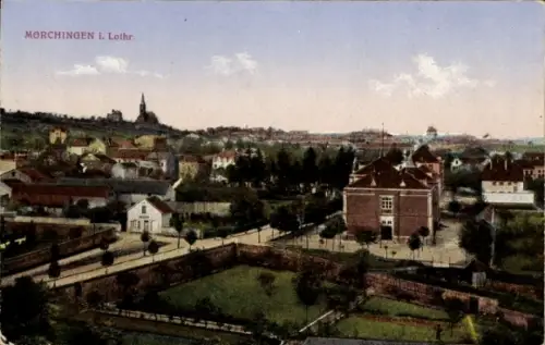 Ak Morhange Mörchingen Lothringen Moselle,  Landschaft, Gebäude, Bäume, Himmel