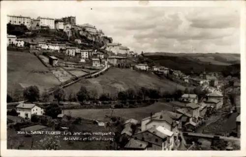 Ak Saint Flour Cantal,  alte Stadtmauern, Stadt und Vorstadt, Landschaft