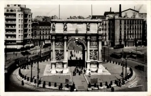 CPA Marseille Bouches du Rhône, Porte d'Aix, Arc de Triomphe