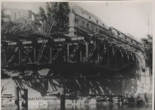 Original Foto Berlin Steglitz, Siemensbrücke, um 1945/46, ca. 12 x 17 cm
