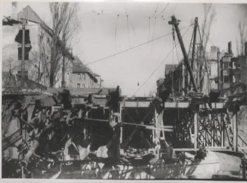 Original Foto Berlin Steglitz, Siemensbrücke, um 1945/46, ca. 12 x 17 cm