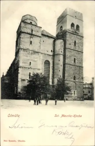 Ak Olomouc Olmütz Stadt, Mauritz Kirche