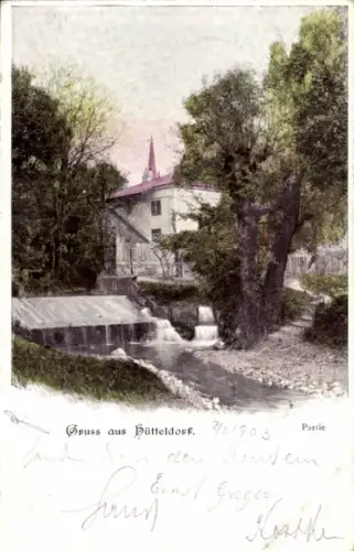 Ak Wien 13 Hietzing Hütteldorf, Ortspartie