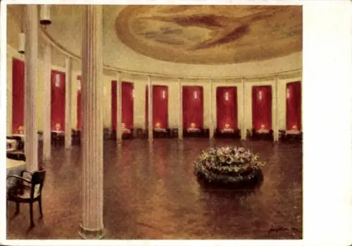 Ak Wrocław Breslau Schlesien, Flughafen, Ikarussaal im Empfangsgebäude