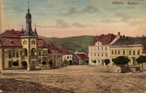 Ak Tisnov Südmähren, Rathaus