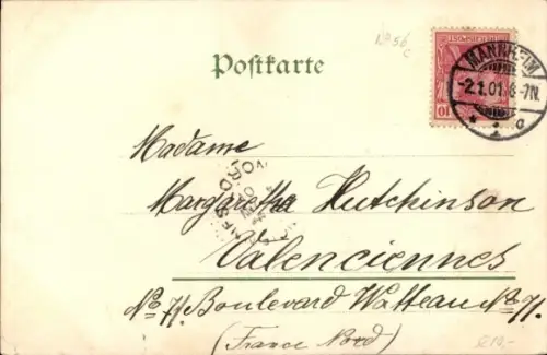 Ak Neujahr, Stiefmütterchen