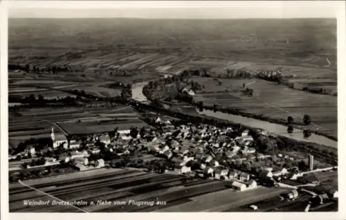 Ak Bretzenheim an der Nahe, Fliegeraufnahme