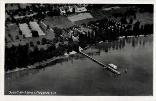 Ak Immenstaad am Bodensee, Schloss Kirchberg, Fliegeraufnahme