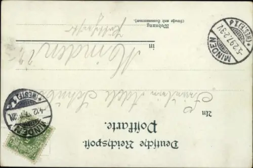 Litho Hamburg, HAPAG Dampfer Cobra, Seebäderdienst