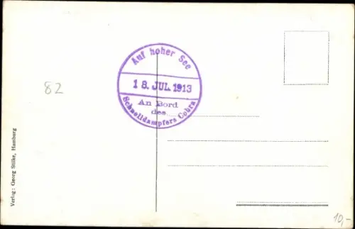 Ak Salon Schnelldampfer Cobra, HAPAG