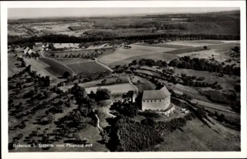 Ak Ipsheim Mittelfranken, Fliegeraufnahme, Hoheneck