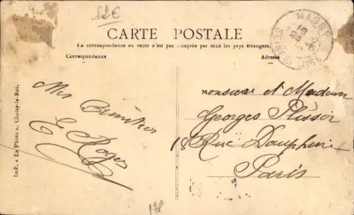 Ak Villaines Essonne, Entree du parc du Prince Jerome