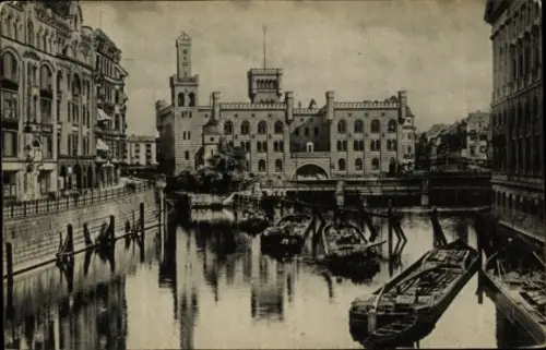 Ak Berlin Mitte, Mühlengraben, Städtische Sparkasse