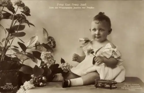 Ak Prinz Karl Franz Josef, Sohn von Prinz Joachim von Preußen, Liersch 7939