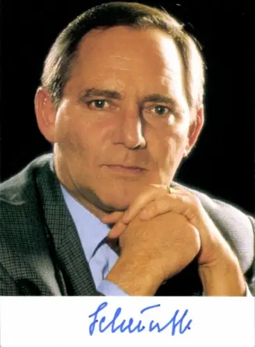 Foto Politiker Wolfgang Schäuble, Autogramm