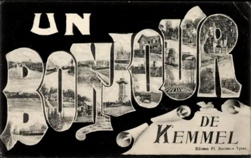 Buchstaben Ak Kemmel Heuvelland Westflandern, Teilansichten, Turm, Labyrinth