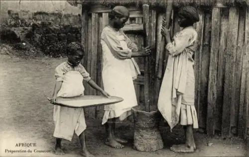 Ak Dakar, Senegal, Zubereitung von Couscous