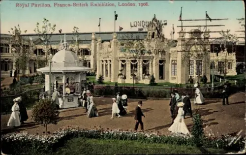 PC London City England, Royal Pavilion, Franco-British Exhibition 1908
