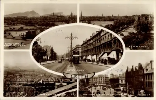 Ak Leith Schottland, Leith Links, Leith Walk,  FM Calton, The Cross oot of Leith