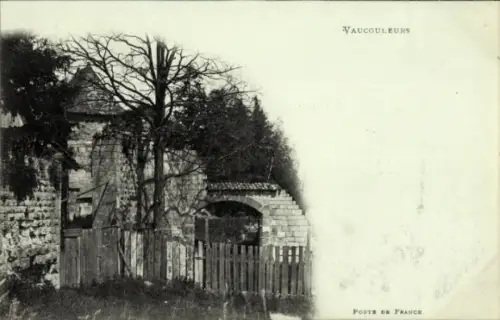 Ak Vaucouleurs Meuse,  Porte de France, Baum, Zaun, Mauer