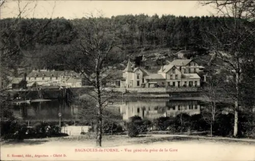 Ak Bagnoles de l'Orne Orne, Vue générale prise de la Gare