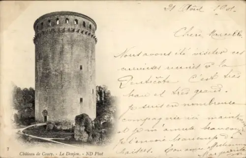 CPA Coucy le Château Aisne, Le Donjon