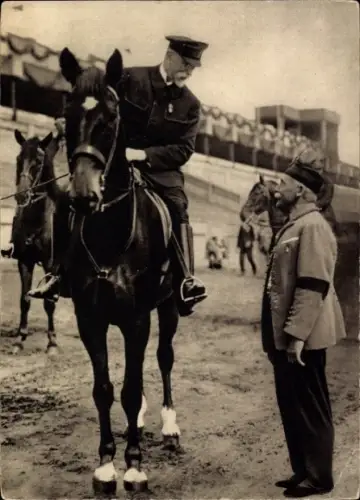 Ak Präsident der Tschechoslowakei Tomáš Garrigue Masaryk, Soldat, Pferde