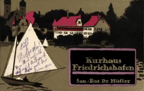 Ak Friedrichshafen am Bodensee, Kurhaus von Dr. Hüfler