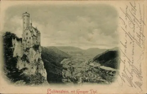 Ak Lichtenstein in Württemberg, Honauer Tal, Reutlingen