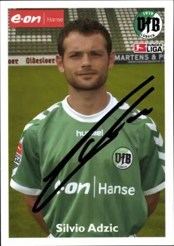 Autogrammkarte Fußballer Silvio Adzic, VfB Lübeck, Autogramm