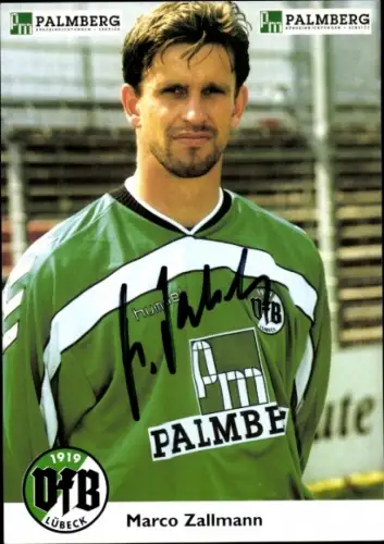 Autogrammkarte Fußballer Marco Zallmann, VfB Lübeck, Autogramm