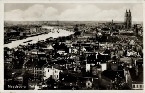 Ak Magdeburg an der Elbe, Totalansicht