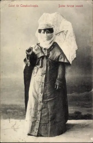 CPA Constantinople Istanbul Turquie, Dame turque beauté