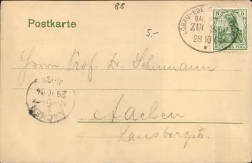 Ak Zittau in Sachsen, Marktplatz mit Amtsgericht,   Gebäude,  von 1904