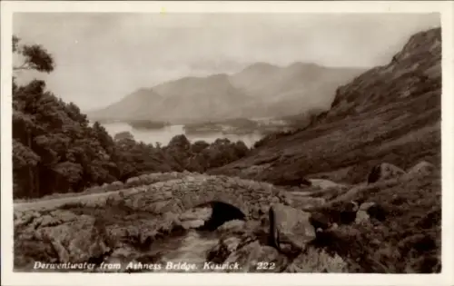 Ak Keswick Cumbria England, Ashness Bridge, Derwentwater