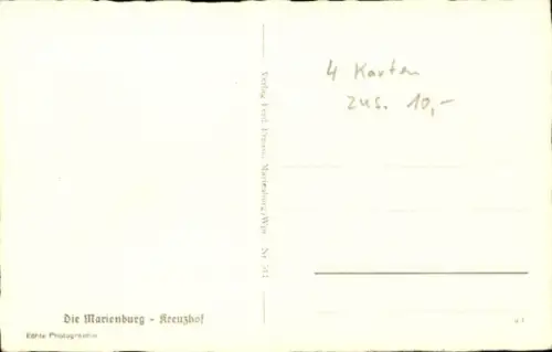 Ak Malbork Marienburg Westpreußen, Kreuzhof