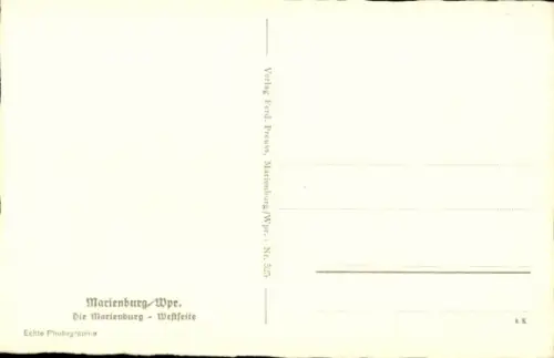 Ak Marienburg Westpreußen, Blick auf die Burg, Häuser