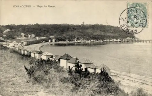 Ak Île de Noirmoutier Vendée,  Plage des Dames, Strandhäuser, Küstenlandschaft
