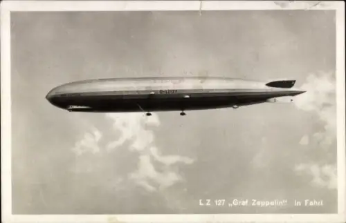 Ak LZ 127, Graf Zeppelin in Fahrt, Luftschiff