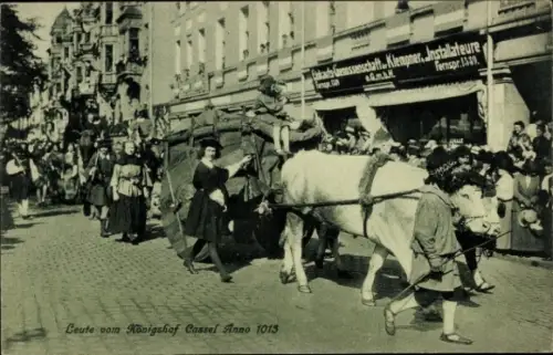 Ak Kassel in Hessen, Leute vom Königshof Kassel anno 1013, historischer Festumzug