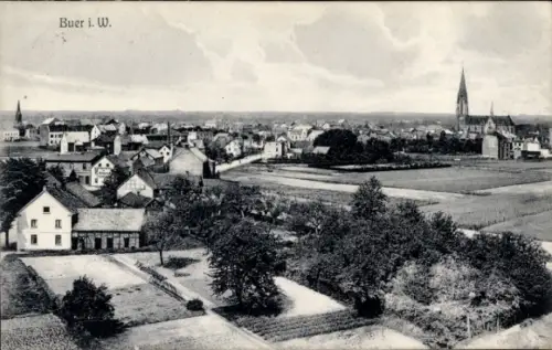 Ak Buer in Westfalen Gelsenkirchen Ruhrgebiet, Gesamtansicht