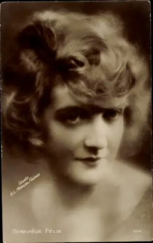 Ak Schauspielerin Geneviève Félix, Portrait