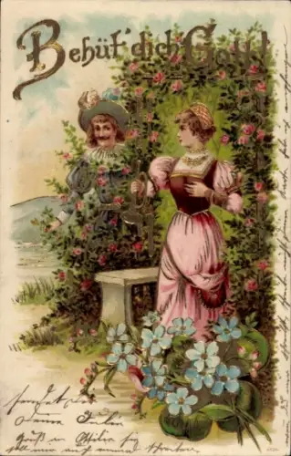 Präge Litho Behüt dich Gott, Trompeter von Säckingen