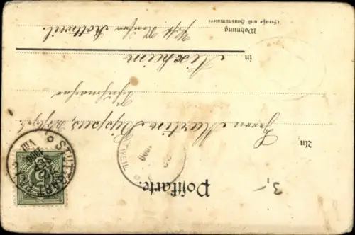 Präge Briefmarken Ak Germania, Kaiser Wilhelm II., Deutsche Reichspost 2 1/2 Groschen