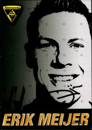 Autogrammkarte Fußballer Erik Meijer, Alemannia Aachen, Autogramm